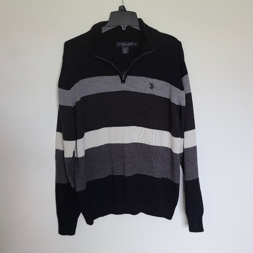 US POLO ASSN QUARTER ZIP SWEATER